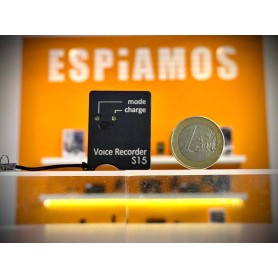 Enregistreur audio espion compact avec microphone externe MEMS | ESPIAMOS®