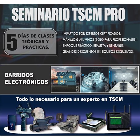 Seminário TSCM PRO | Especialização em Varreduras Eletrônicas