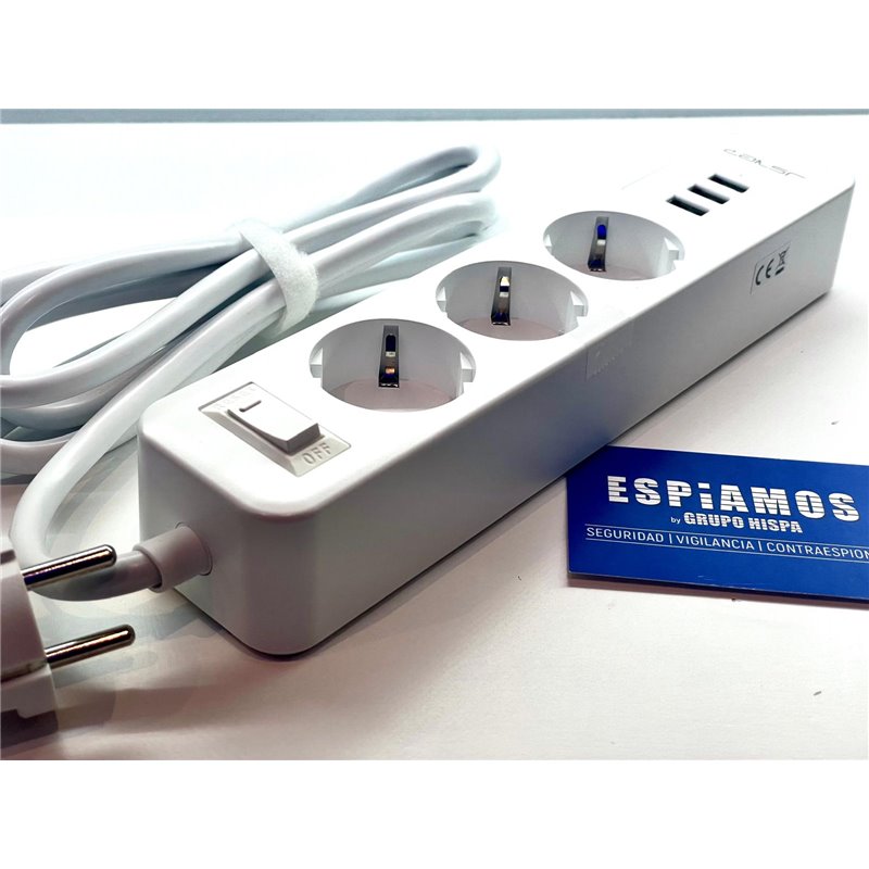 Smart Spy Power Strip with WIFI Microphone and 64GB Storage