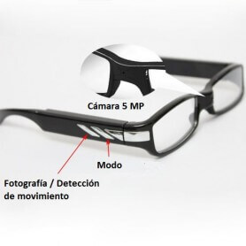 Gafas con CAMARA OCULTA Full HD 1080p 80 minutos de autonomía