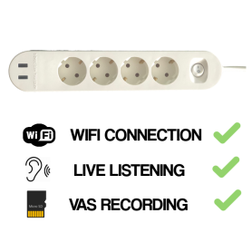 Multipresa con microfono WIFI nascosto e registratore vocale 【2025】